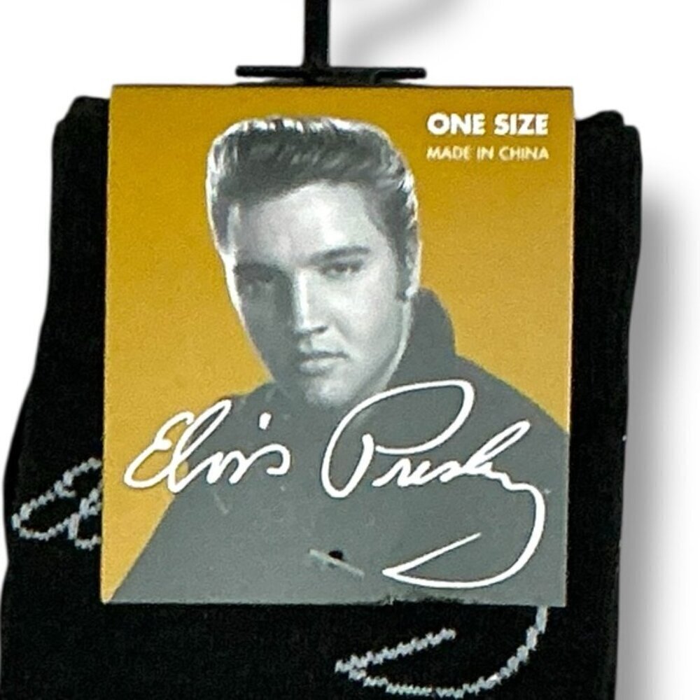 Elvis Presley Socks Pink Cadillac Novelty Casual Dress Crew Mid Calf One Size - Picture 7 of 16